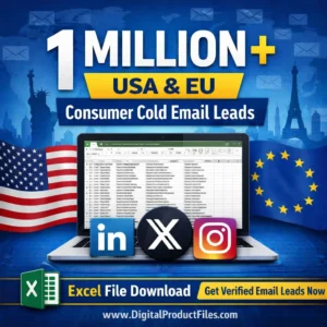 1 Million+ USA & EU Consumer Verified Email Leads Main Cover Image