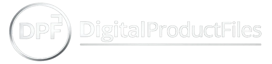 digital product files logo white