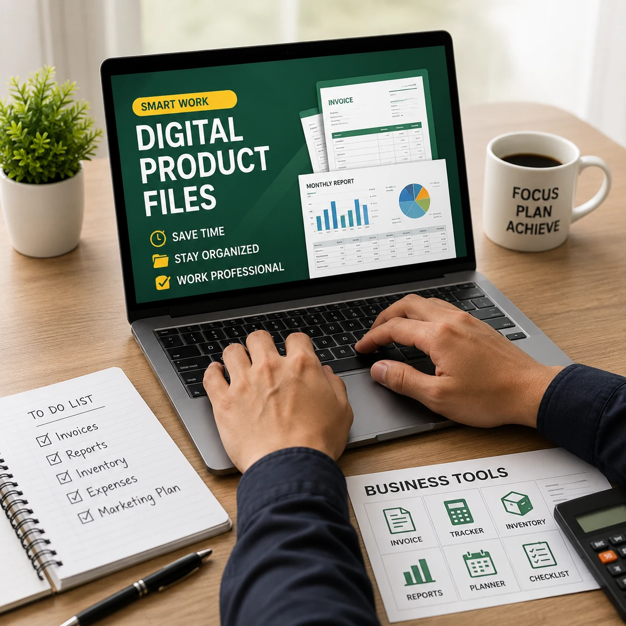 Digital product files for business work and productivity Digital product files for business work and productivity